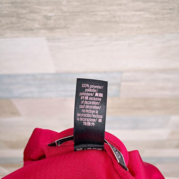 Victorias Secret Satin Lace Lingerie Robe Red Tie Waist Intimates Womens Medium - Picture 8 of 8